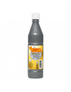 BOTELLA TÉMPERA LÍQUIDA 500 ML METALIC- PLATA JOVI 50637