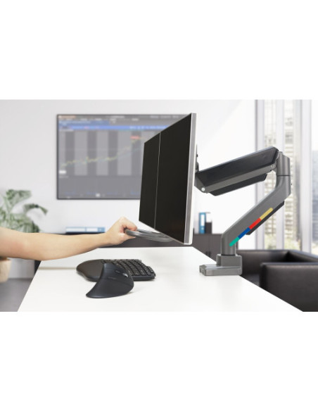 BRAZO PARA DOS MONITORES SMARTFIT ERGO CON BARRA TRANSVERSAL Y ASA HASTA 32 PULGADAS KENSINGTON K58272WW