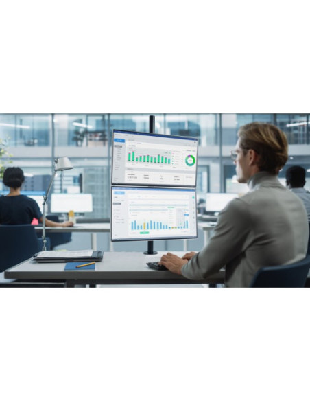 BRAZO VERTICAL PARA DOS MONITORES (2 PANTALLAS HORIZONTAL DE HASTA 32" Y 29" EN VERTICAL) KENSINGTON K53802WW