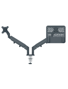 BRAZO DUAL PARA MONITOR Y PORTÁTIL ERGO SPACESAVING COLOR...
