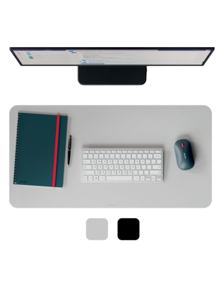 ALFOMBRILLA DE SOBREMESA RECICLADA DE PIEL 70 X 36 CM COLOR GRIS CLARO LEITZ 53850085