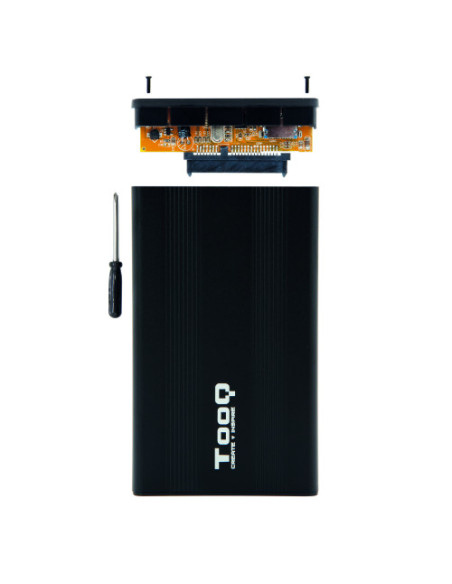 TOOQ CAJA EXTERNA HD TQE-2510B NEGRA 2.5" SATA ALUMINIO USB 2.0