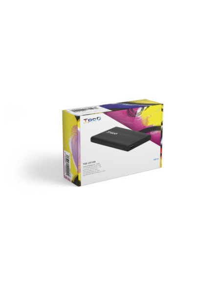 TOOQ CAJA EXTERNA HD TQE-2510B NEGRA 2.5" SATA ALUMINIO USB 2.0