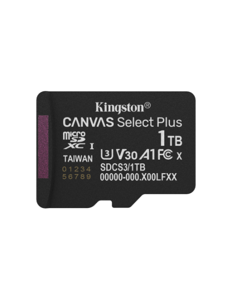 KINGSTON 1TB microSDXC Canvas Select Plus Gen3 150MB/s A1 Card + Adapter