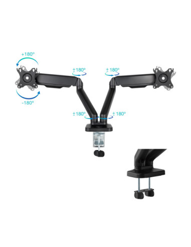 TOOQ SOPORTE MESA PANT. GIRA INCLI 2 BRAZOS...