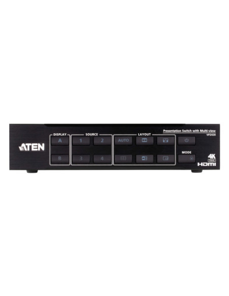 ATEN CONMUTADOR / SELECTOR / SWITCH DE PRESENTACIONES TRUE 4K 4 X 2  (VP2420-AT-G)