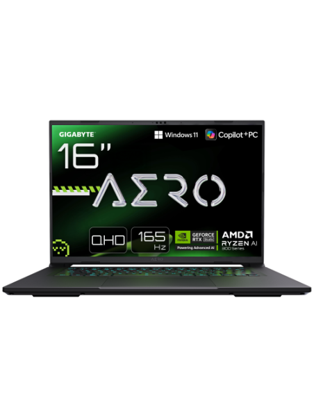 GIGABYTE PORTATIL AERO X16 1WH93ESC64AH,AMD AL 7 350,32GB DDR5,SSD 1TB,16" WQXGA 165HZ,RTX5070/8GB,W11 HOME (GRIS ESPACIAL)