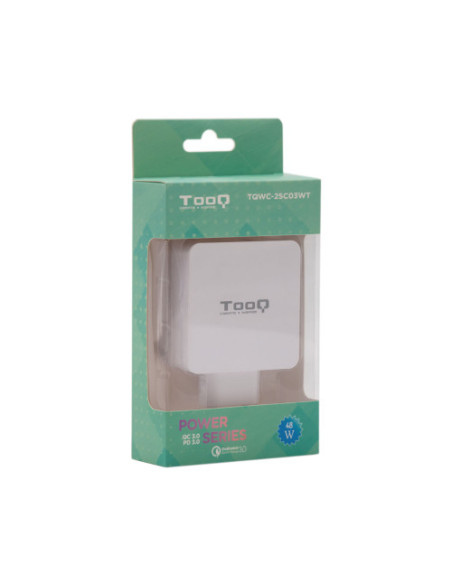 TOOQ CARGADOR DE PARED 1 X USB-C POWER DELIVERY + 1 X USB -A QUICK CHARGE 3.0. BLANCO (TQWC-2SC03WT)