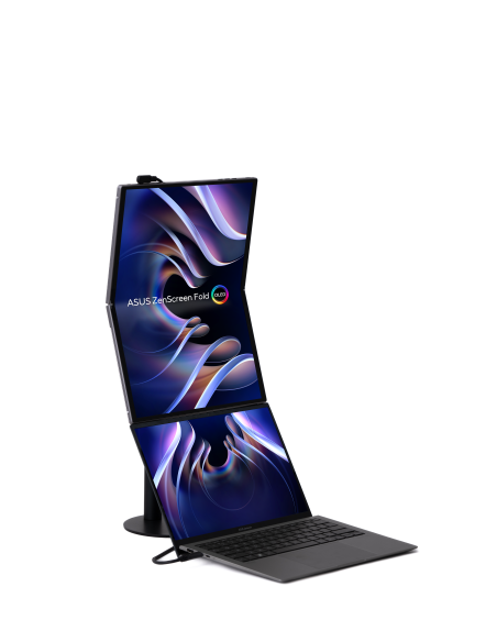 ASUS MONITOR  ZENSCREEN FOLD OLED MQ17QH PORTABLE MONITOR  17.3" QHD (2560X1920) OLED PANEL, 60HZ, PLATEADO