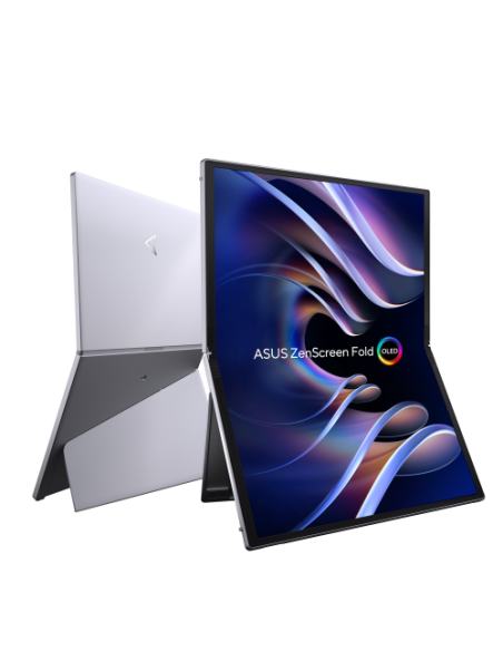 ASUS MONITOR  ZENSCREEN FOLD OLED MQ17QH PORTABLE MONITOR  17.3" QHD (2560X1920) OLED PANEL, 60HZ, PLATEADO