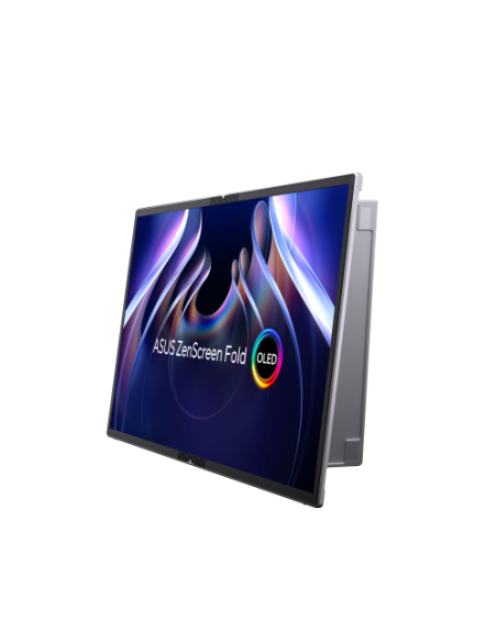 ASUS MONITOR  ZENSCREEN FOLD OLED MQ17QH PORTABLE MONITOR  17.3" QHD (2560X1920) OLED PANEL, 60HZ, PLATEADO