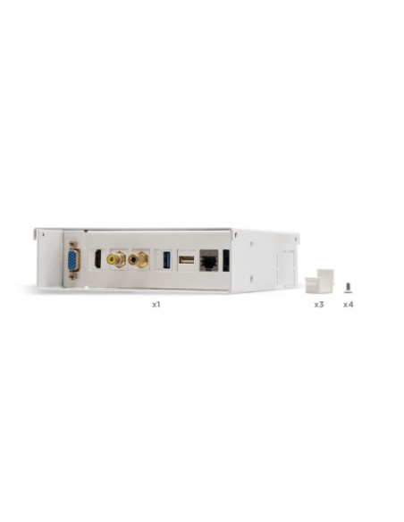 NANOCABLE CAJA CONEXION MULTIMEDIA VGA+HDMI+JACK3.5+RCA+2XUSB+2XRJ45, BLANCO (10.35.0003)