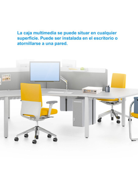 NANOCABLE CAJA CONEXION MULTIMEDIA VGA+HDMI+JACK3.5+RCA+2XUSB+2XRJ45, BLANCO (10.35.0003)