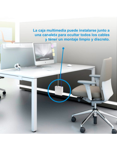 NANOCABLE CAJA CONEXION MULTIMEDIA...