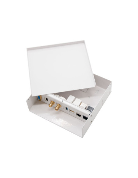 NANOCABLE CAJA CONEXION MULTIMEDIA VGA+HDMI+JACK3.5+RCA+2XUSB+2XRJ45, BLANCO (10.35.0003)