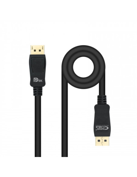 NANOCABLE CABLE DISPLAYPORT 1.4 CERTIFICADO VESA, DP/M - DP/M, 2.0 M