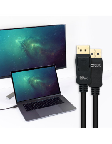NANOCABLE CABLE DISPLAYPORT 1.4 CERTIFICADO...