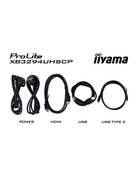 MONITOR IIYAMA, 32 PULGADAS, VA 4K BASE USB-C (95W), CONMUTADOR KVM, PUERTO LAN, COMPATIBILIDAD PIP/PBP