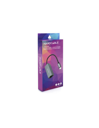NANOCABLE CONVERSOR USB-C A ETHERNET GIGABIT...