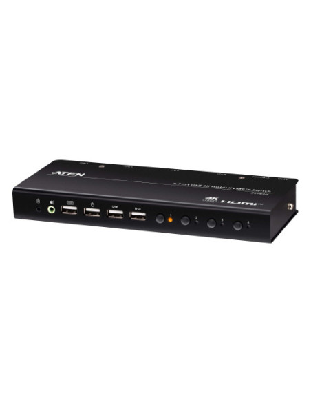 ATEN 4-PORT USB 4K HDMI KVMP SWITCH WITH USB PERIPHERAL SUPPORT