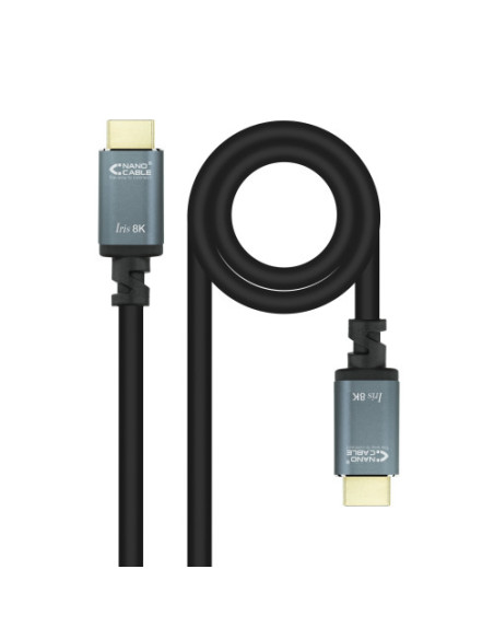NANOCABLE  CABLE HDMI 2.1 IRIS 8K A/M-A/M NEGRO 3.0 M