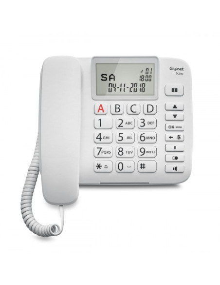 SIEMENS -GIGASET TELEFONO FIJO DL380 BLANCO