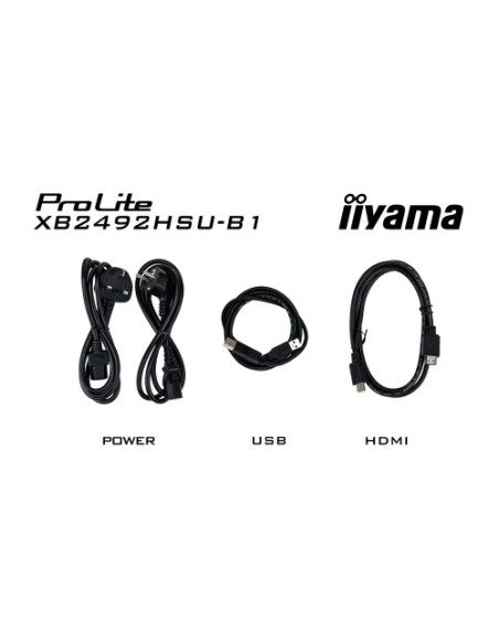 MONITOR IYAMA PROLITE XB2492HSU-B1, 61 CM (24"), 1080 X 1920 PIXELES, QUAD HD, LED, 3 MS, NEGRO