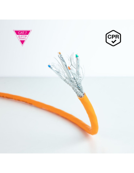 NANOCABLE CABLE RED CAT. 7 600MHZ LSZH SFTP PIMF AWG23 100 M