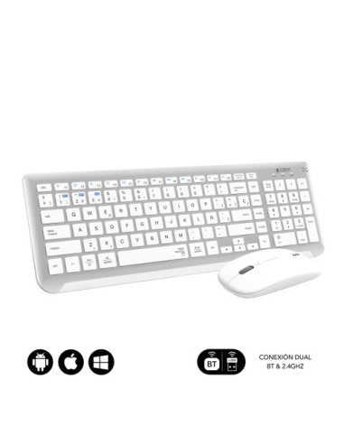 TECLADO CON RATÓN BLUETOOTH + 2.4G COMBO DUAL...