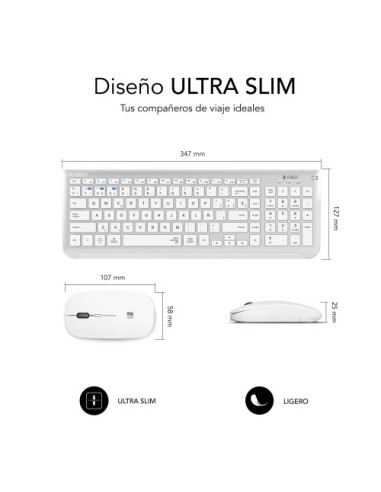 TECLADO CON RATÓN BLUETOOTH + 2.4G COMBO DUAL...