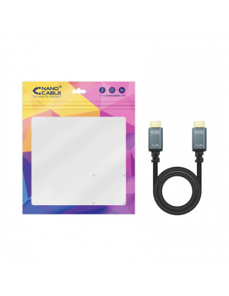 NANOCABLE CABLE HDMI 2.1 IRIS 8K A/M-A/M NEGRO 2.0 M