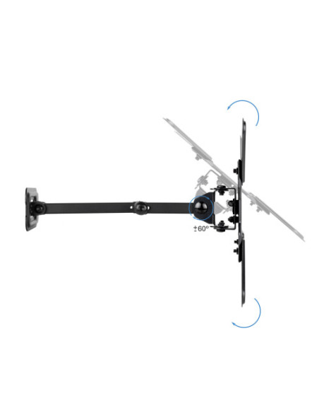 TOOQ SOPORTE PARED PANTALLAS 13-43" GIRA/INCLI NEGRO