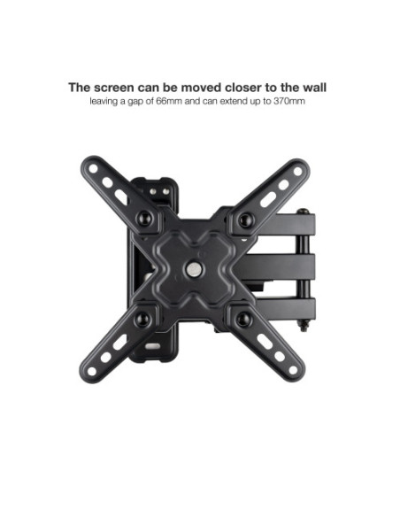 TOOQ SOPORTE PARED PANTALLAS 13-43" GIRA/INCLI NEGRO
