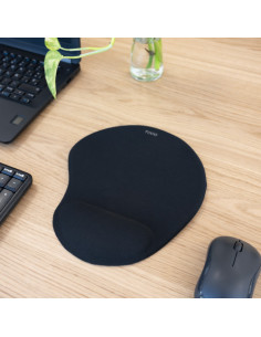 TOOQ ALFOMBRILLA RATON ERGONOMICA GEL, NEGRO 2