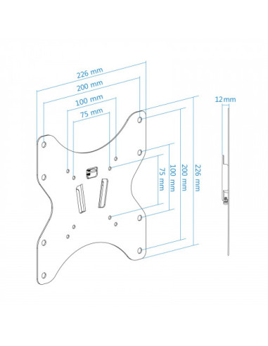 TOOQ SOPORTE DE PARED PARA PANTALLAS 23"- 42"...