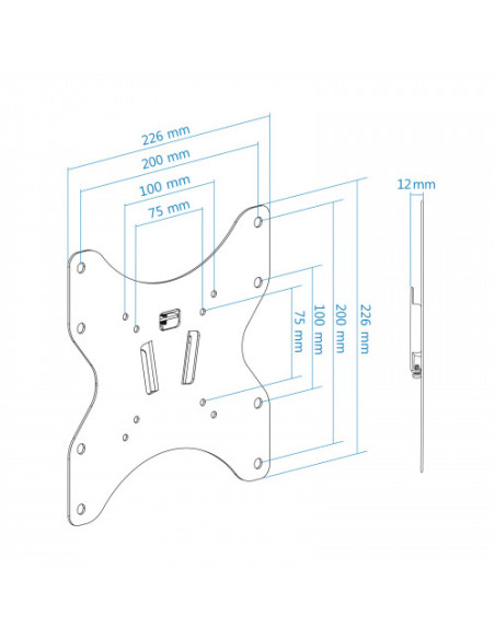 TOOQ SOPORTE DE PARED PARA PANTALLAS 23"- 42" LP1242F-B