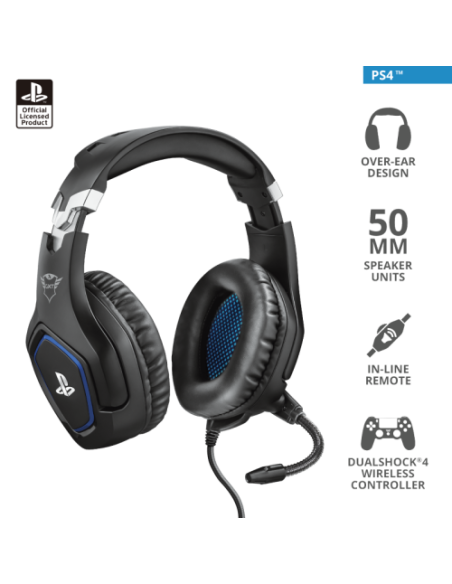 TRUST AURICULARES GXT 488 FORZE PS4 GAMING OFFICIAL LICENSED PRODUCT