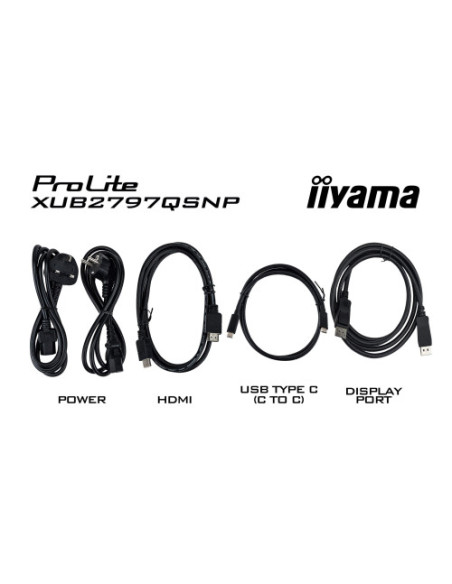 MONITOR IIYAMA PROLITE XUB2797QSNP 27" QHD 1440P  - IPS, 100HZ, 1MS, SPEAKERS, DP