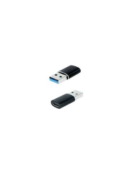 NANOCABLE ADAPTADOR USB-A/M 3.1 A USB-C/H ALUMINIO NEGRO