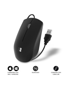RATÓN BUSINESS SILENCIOSO CABLE USB 1200 DPI NEGRO 2