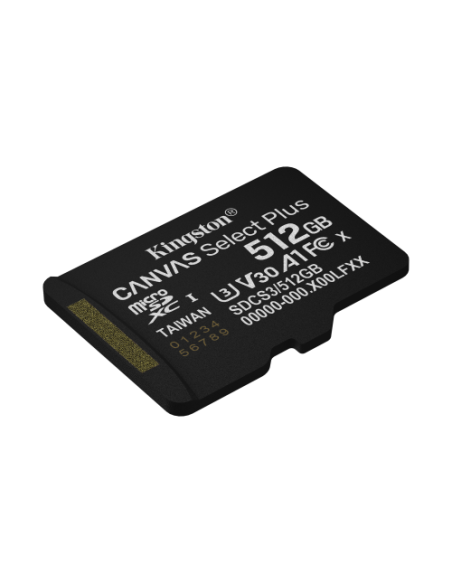 KINGSTON 512GB microSDXC Canvas Select Plus Gen3 150MB/s A1 Card + Adapter