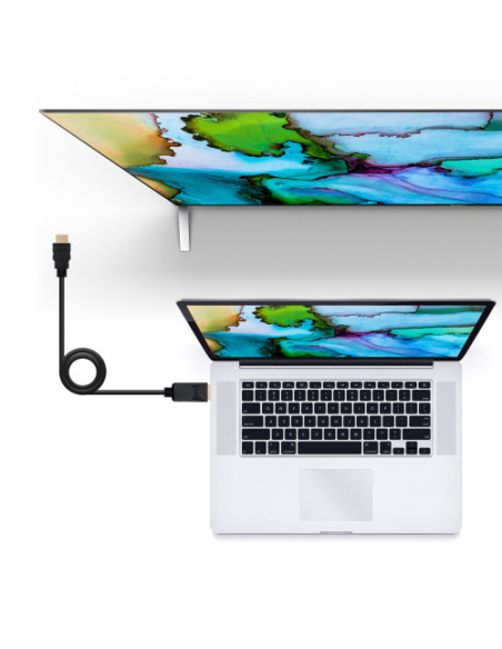 NANOCABLE CABLE CONVERSOR DP A HDMI, DP/M-HDMI/M NEGRO 0.5 M