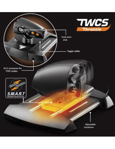 THRUSTMASTER JOYSTICK + MANDO DE POTENCIA +...