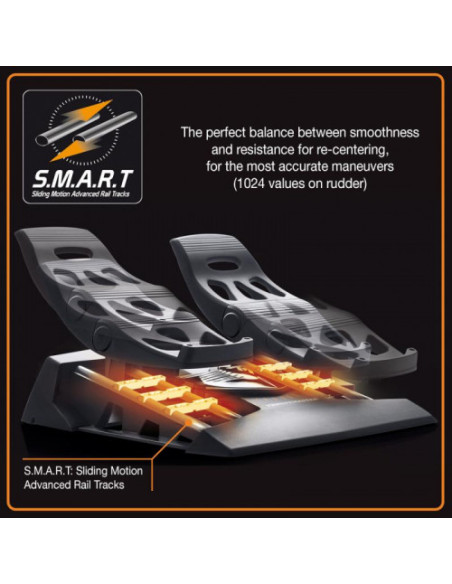 THRUSTMASTER JOYSTICK + MANDO DE POTENCIA + PEDALES T16000M FCS FLIGHT PACK - PC