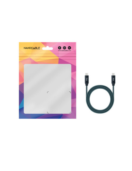 NANOCABLE CABLE USB 3.2 GEN2x2 100W 4K/60Hz USB-C M/M 1 M
