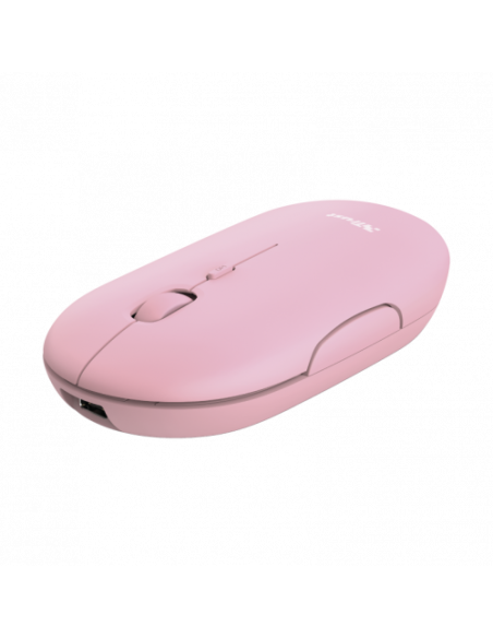 TRUST RATON PUCK INALAMBRICO RECARGABLE  ULTRAFINO ROSA (24125)