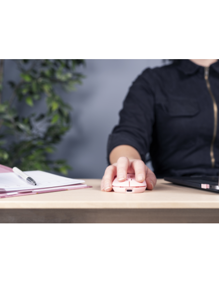 TRUST RATON PUCK INALAMBRICO RECARGABLE  ULTRAFINO ROSA (24125)