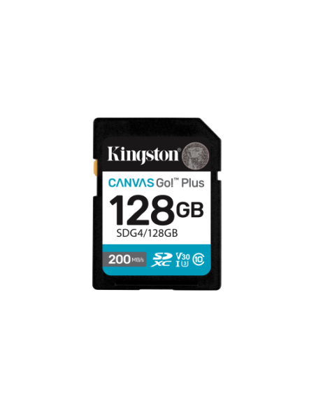 KINGSTON 128GB SDXC CANVAS GO PLUS GEN4 200MB/s C10 UHS-I U3 V30