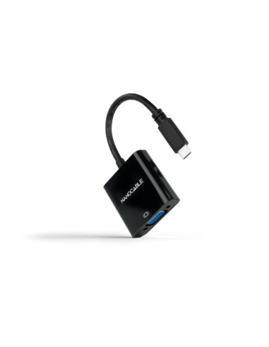 NANOCABLE CONVERSOR USB-C A VGA, NEGRO 10 CM