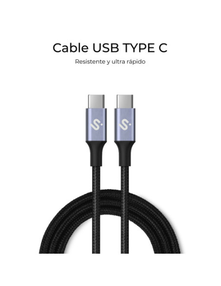 SUBBLIM CABLE PLUS 100W C-C 1M WHITE